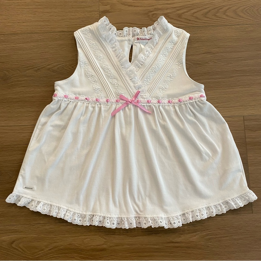 American Girl Historical Characters Ribbon & Lace Pajama Top Girl’s Size S(7/8)